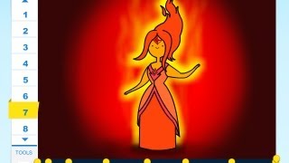 How to Draw Flame Princess From Adventure Time