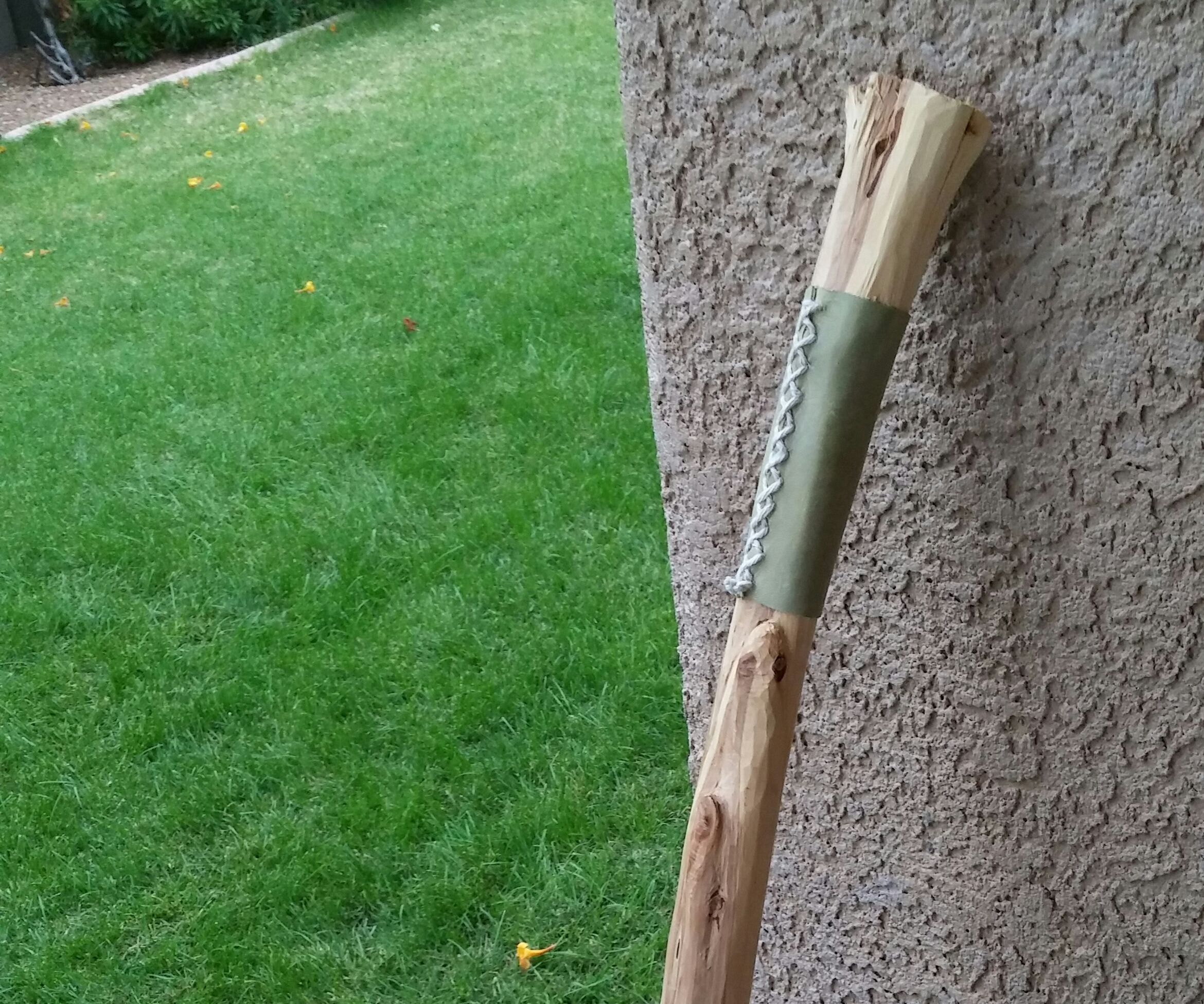 How to make a Leather Handle for a walking stick