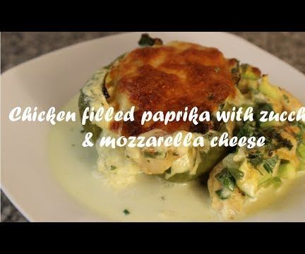 Chicken Filled Paprika With Zucchini & Mozzarella Cheese Recipe