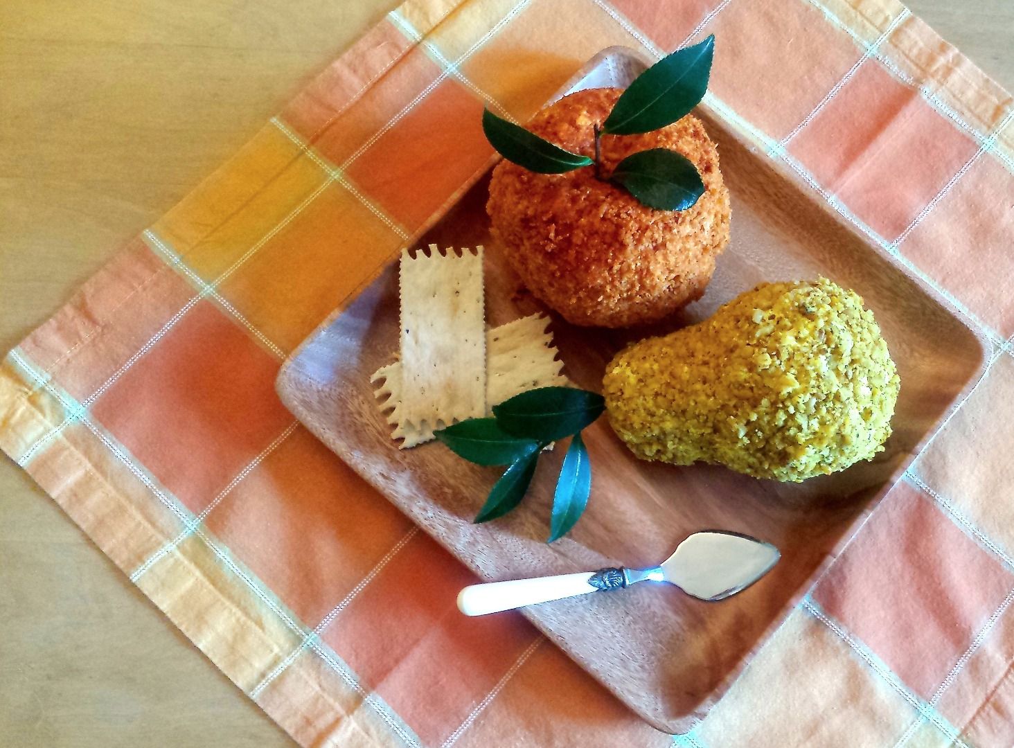 Apple and Pear Shaped Cheese Balls