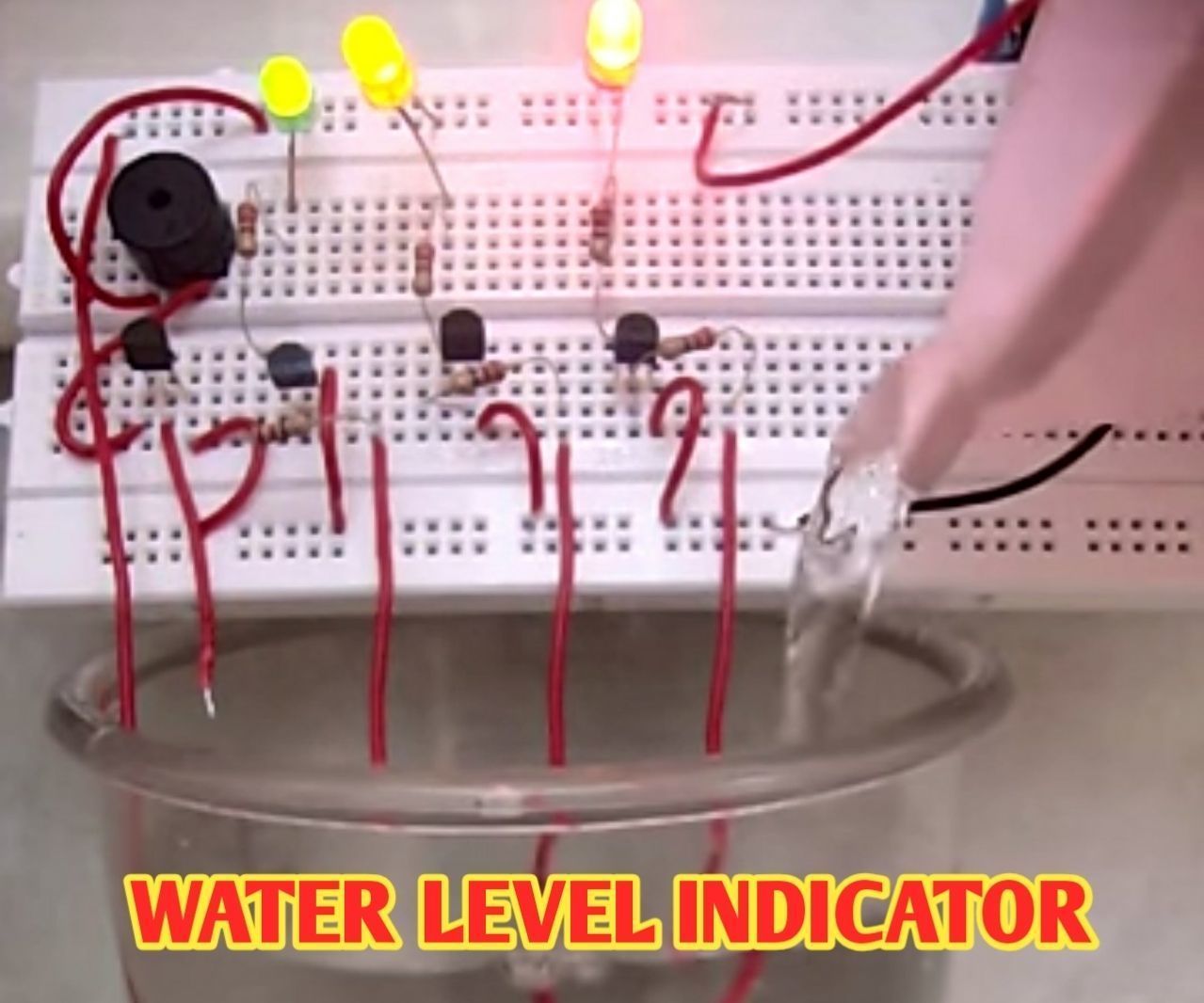 Water Level Indicator Using Transistor