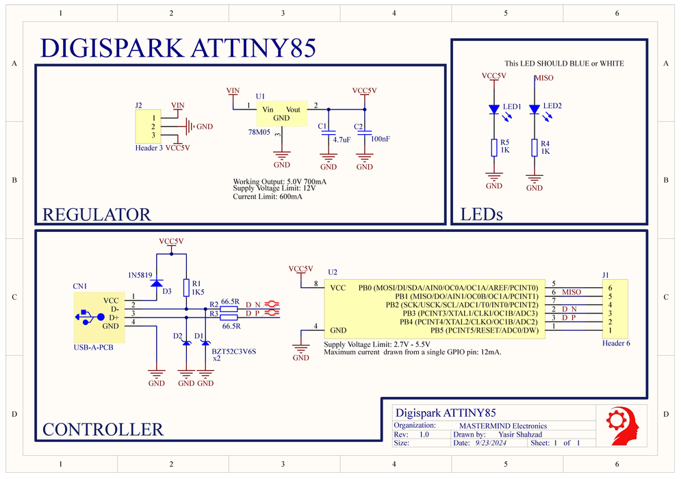 Digispark DIY: Open-Source ATtiny85 USB Arduino PCB Design Files : 5 ...