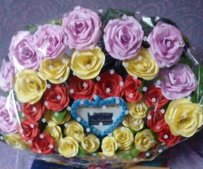 Easy & Simple Paper Basket Bouquet