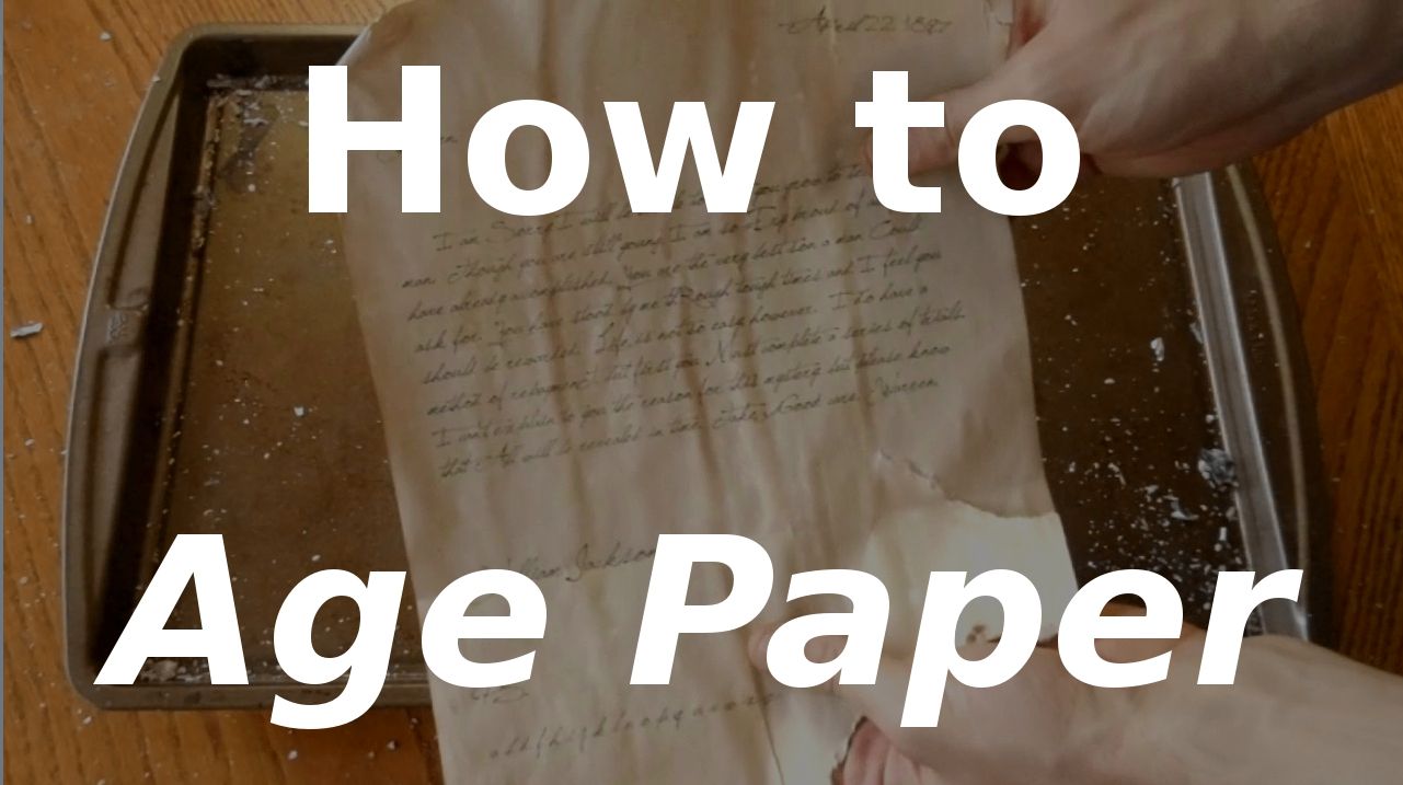 How to Age Paper