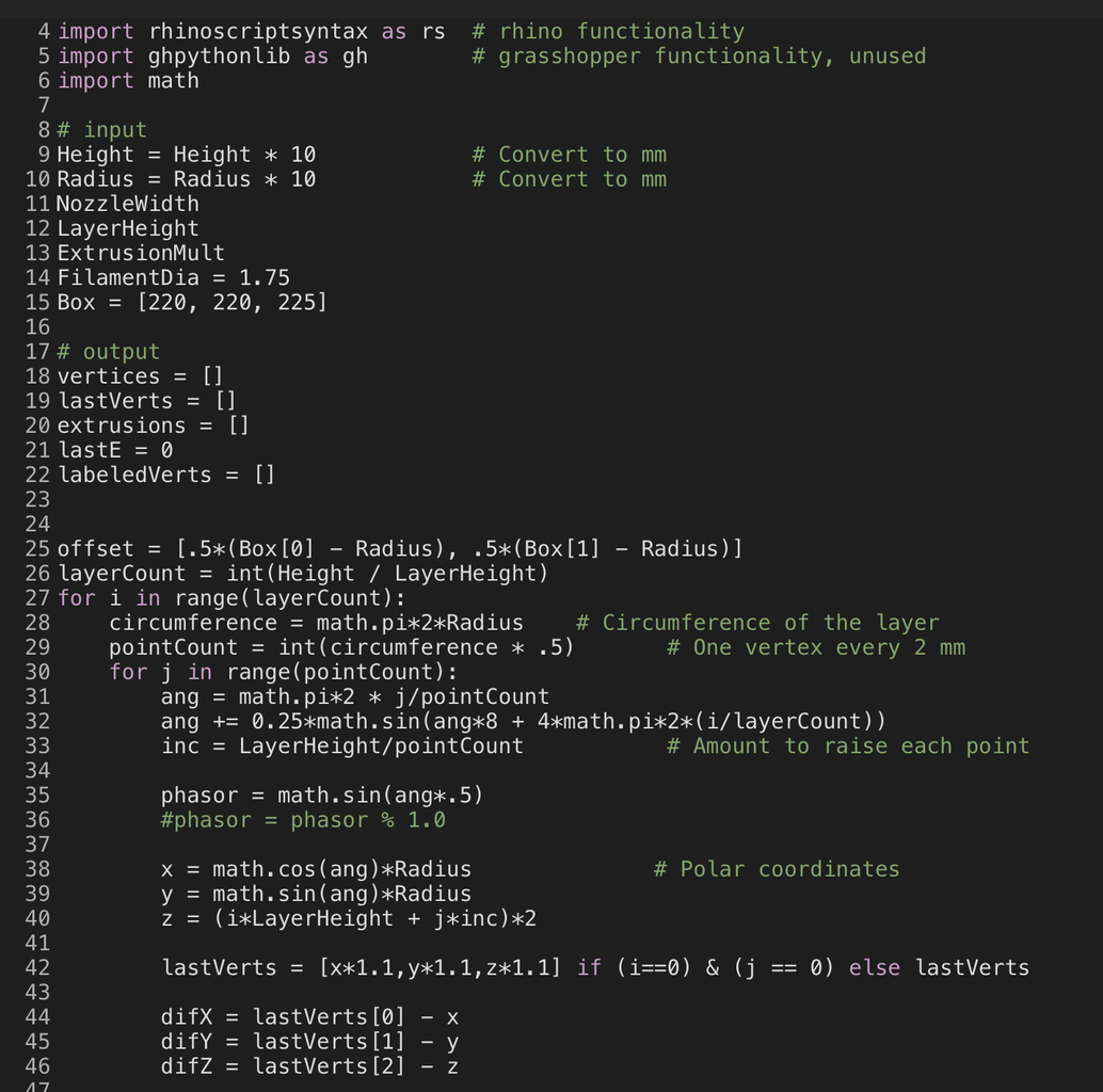 3D Printing Direct From Gcode Created in Python/Grasshopper : 4 Steps ...