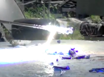 Recycled Glass String and Springs Solar Glass Art