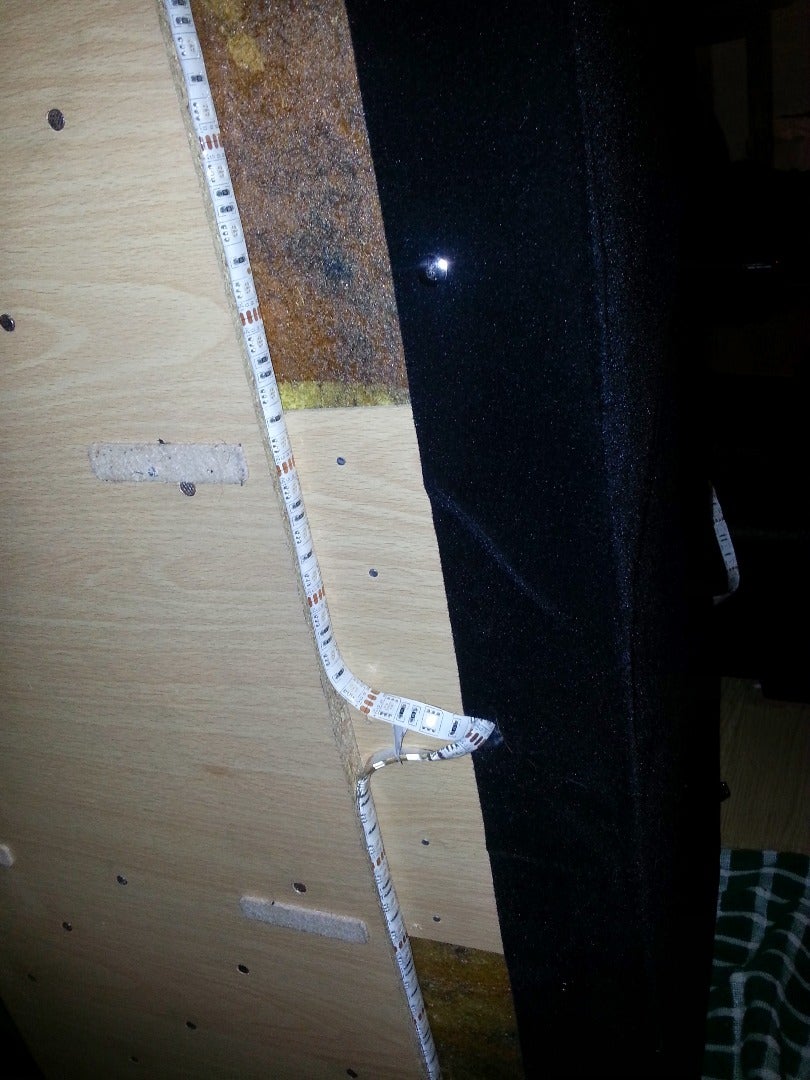 Covering the Table Top & LED's Installed