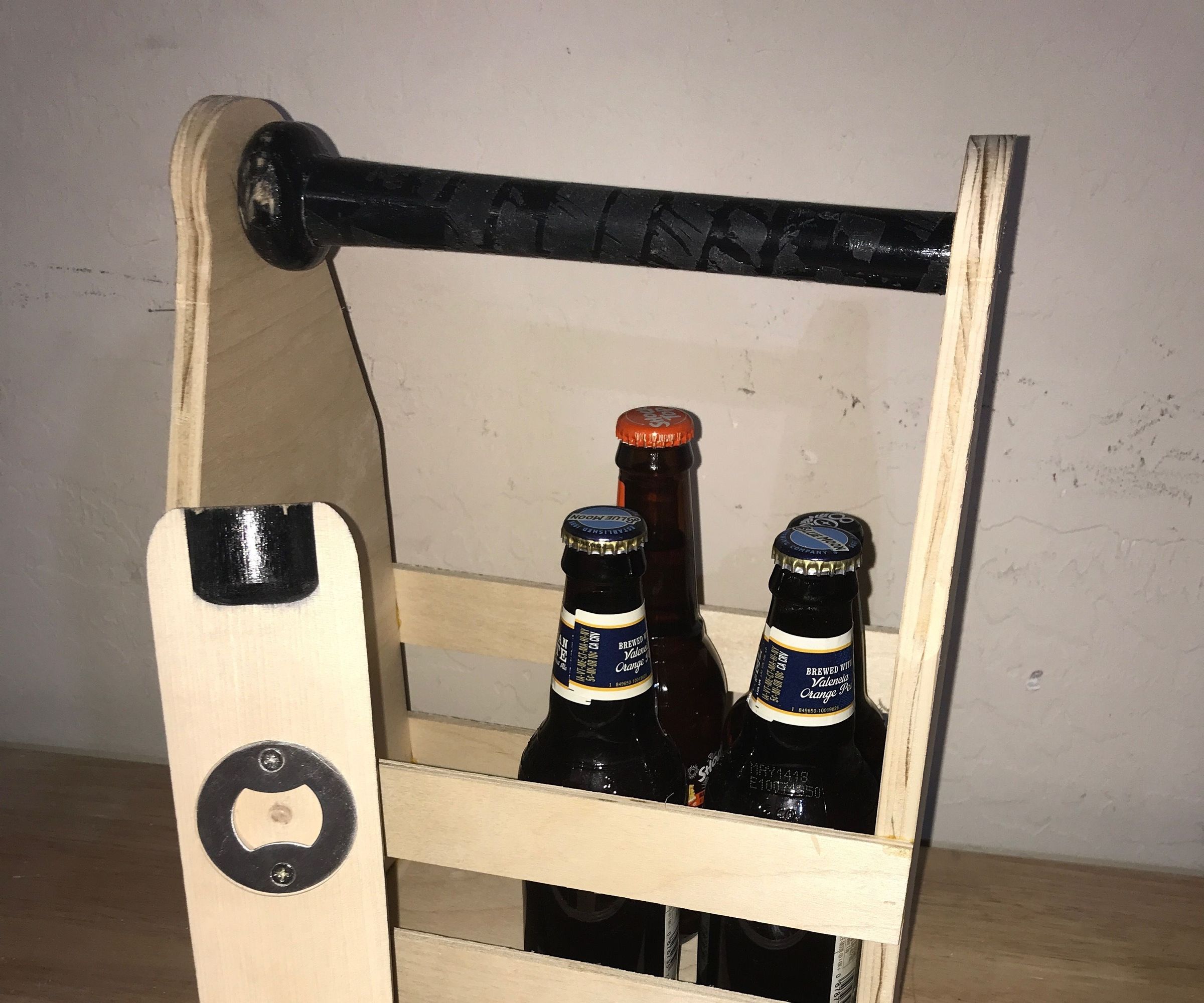 Broken Bat Bottle Carrier and Pop Top