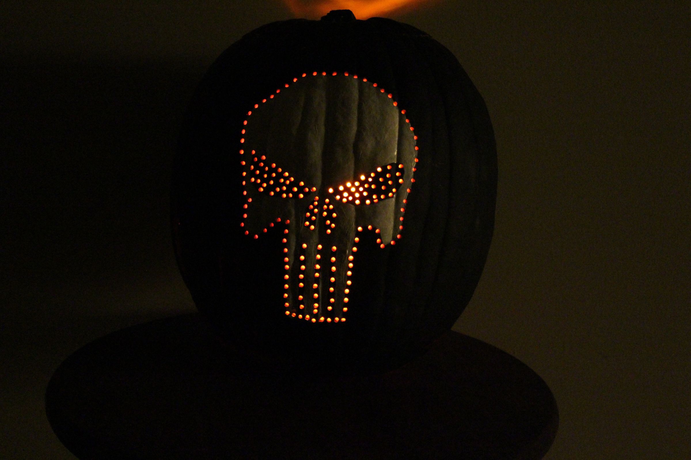 Punisher Skull Pumpkin Stencil