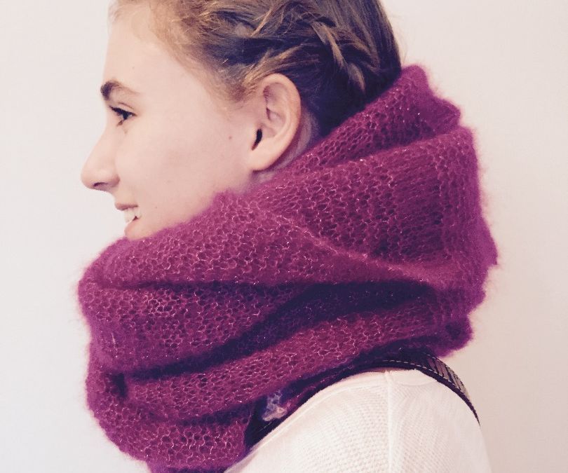 How to Knit a Fluffy Blanket Scarf
