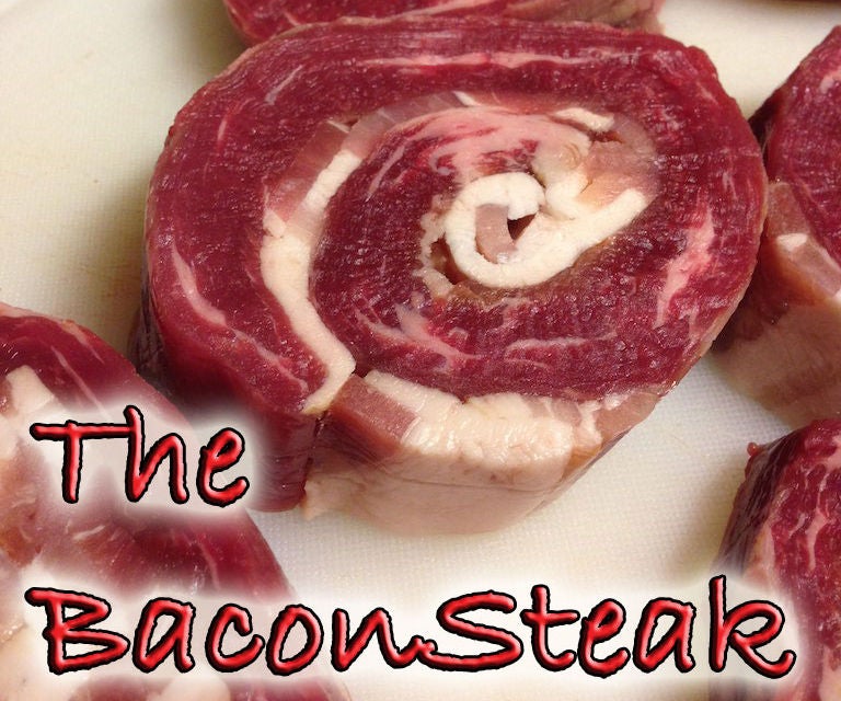 The BaconSteak Meat Glued Bacon Flank Steak Roulade 5 Steps (with