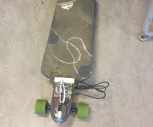Longboard With Functional Lights