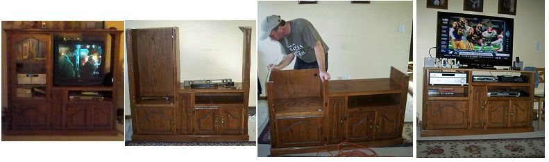 How to Modify an Entertainment Center to Fit a HDTV