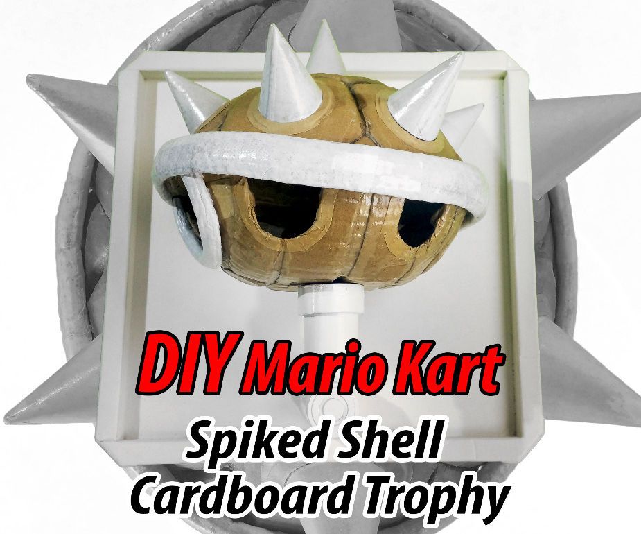 Diy Cardboard Mario Kart Blue Shell Trophy