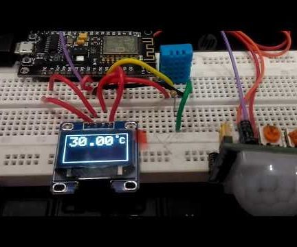 Nodemcu With OLED Display, PIR & DHT11
