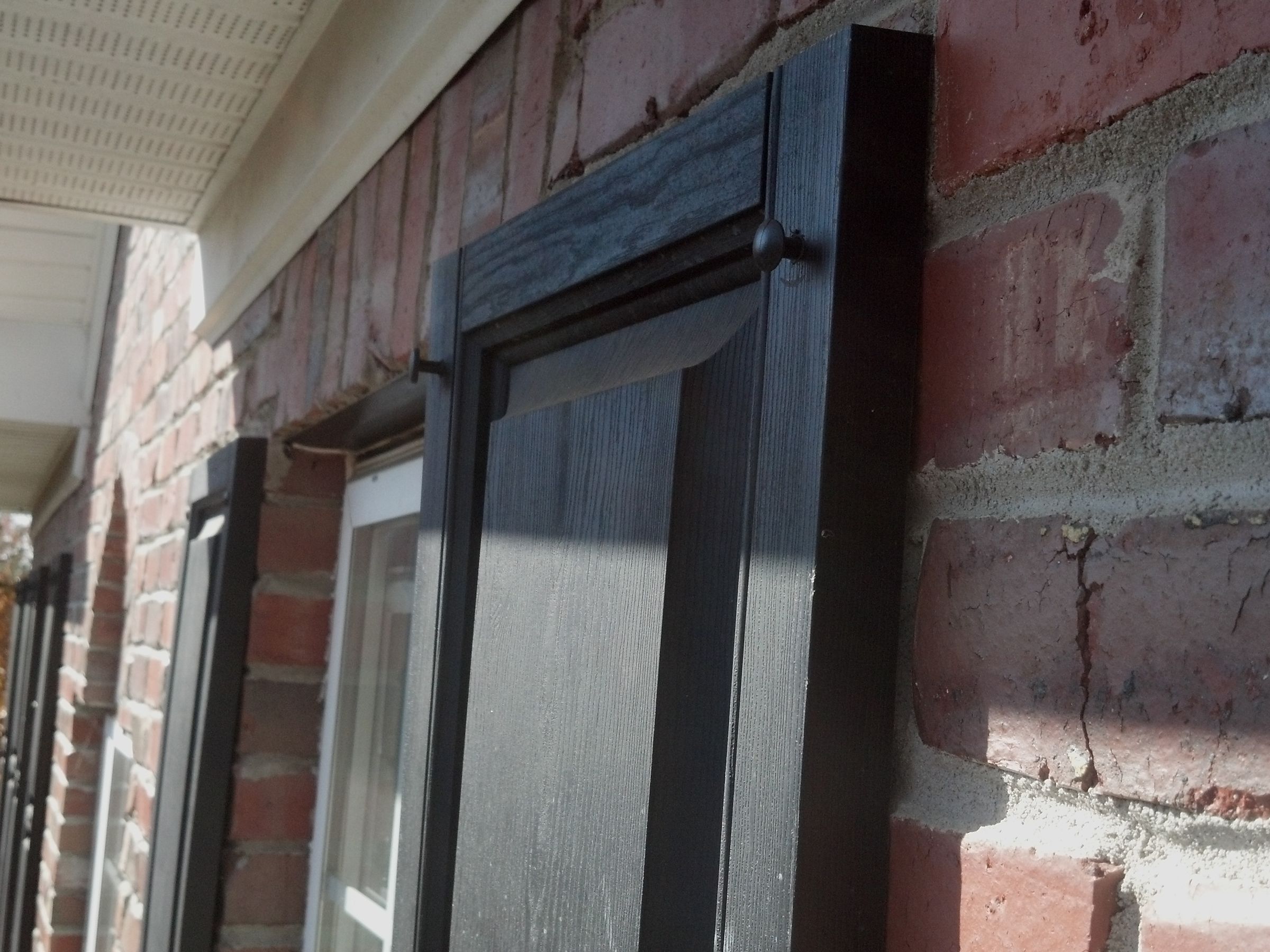 Reattaching faux shutters - permanently