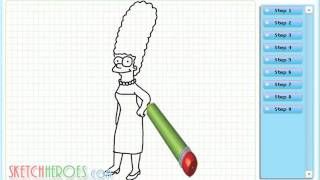 How to Draw Marge Simpson (The SImpsons)