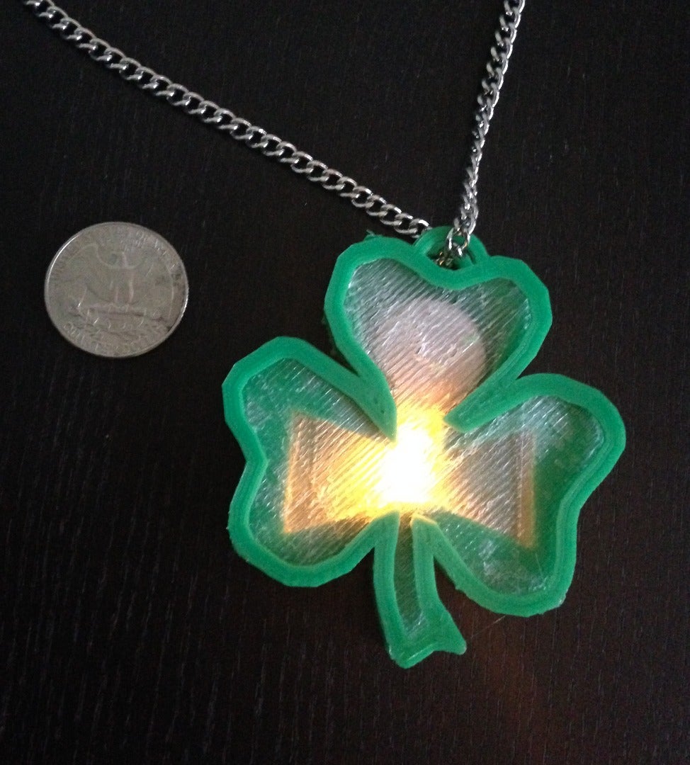 Saint Patrick's Day- 3D Printed Shamrock Pendant