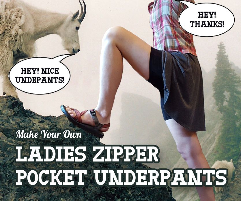 Ladies Zipper Pocket Underpants