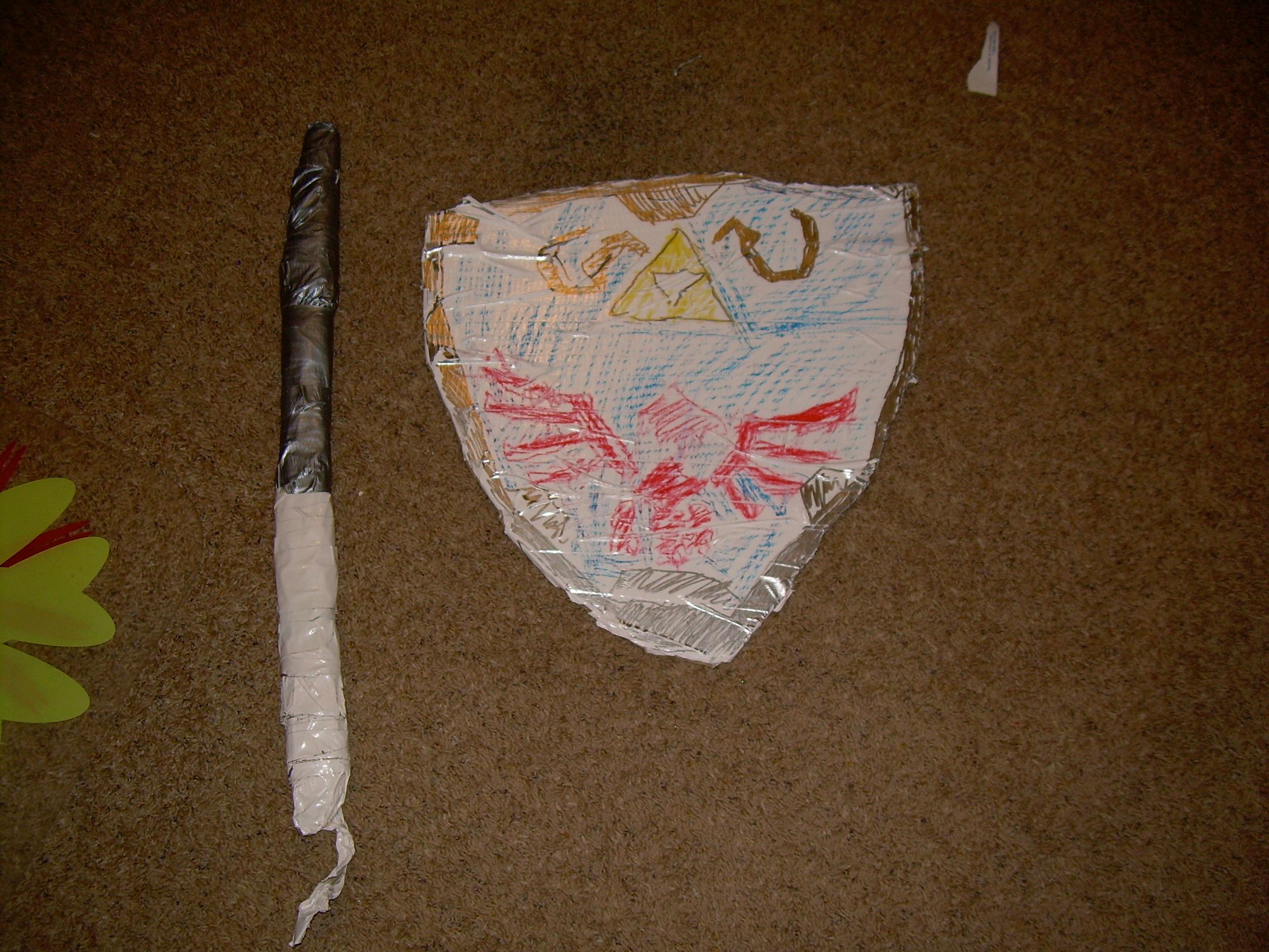 how to make a duct tape zelda shield and sword.