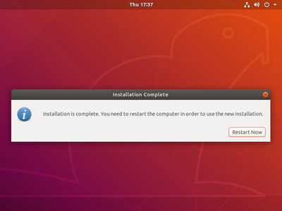 Creation of a "Ubuntu 18.04" VM