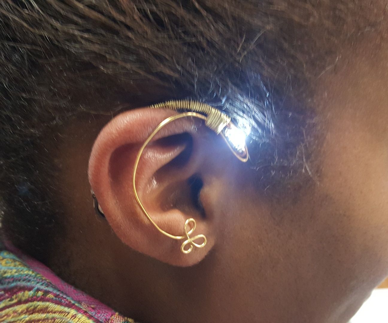 LightUP Wire Flower Earring