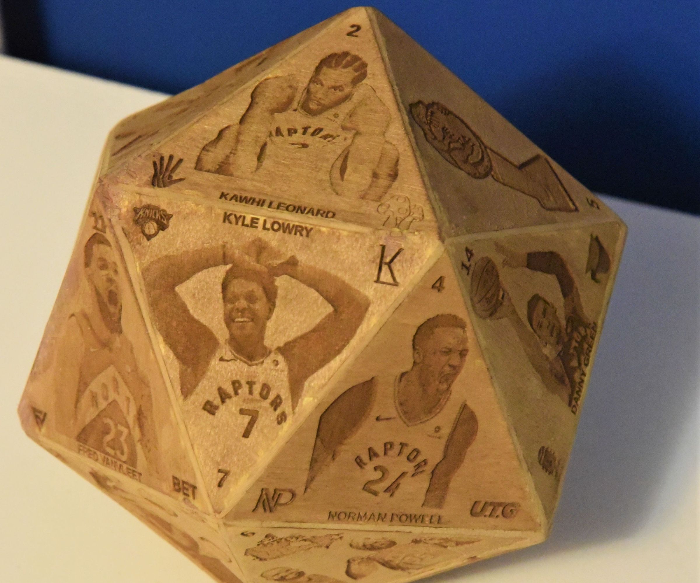 Laser-engraved Icosahedron