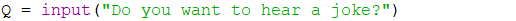 Store Input in Variable