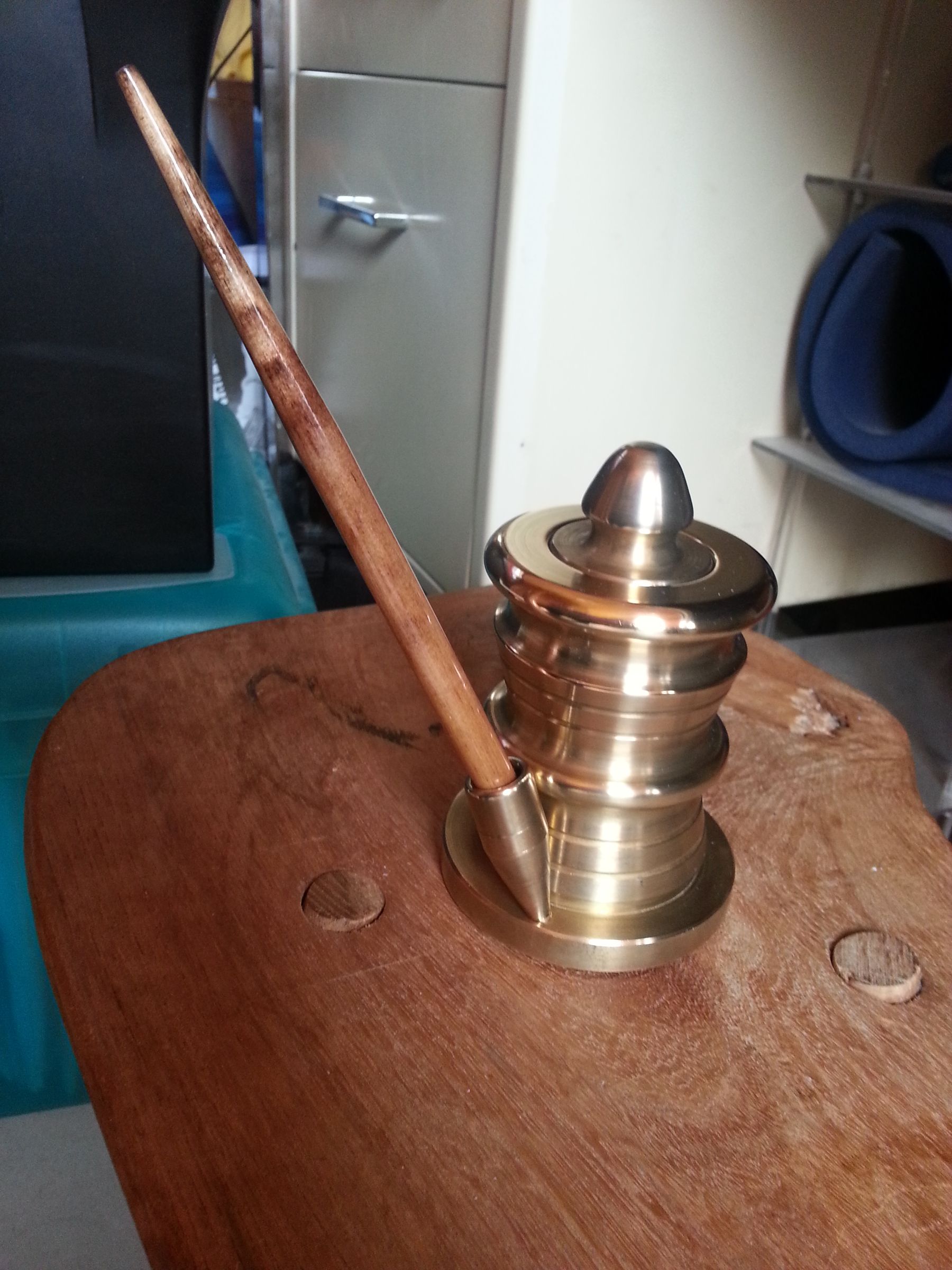 Inkwell in Brass