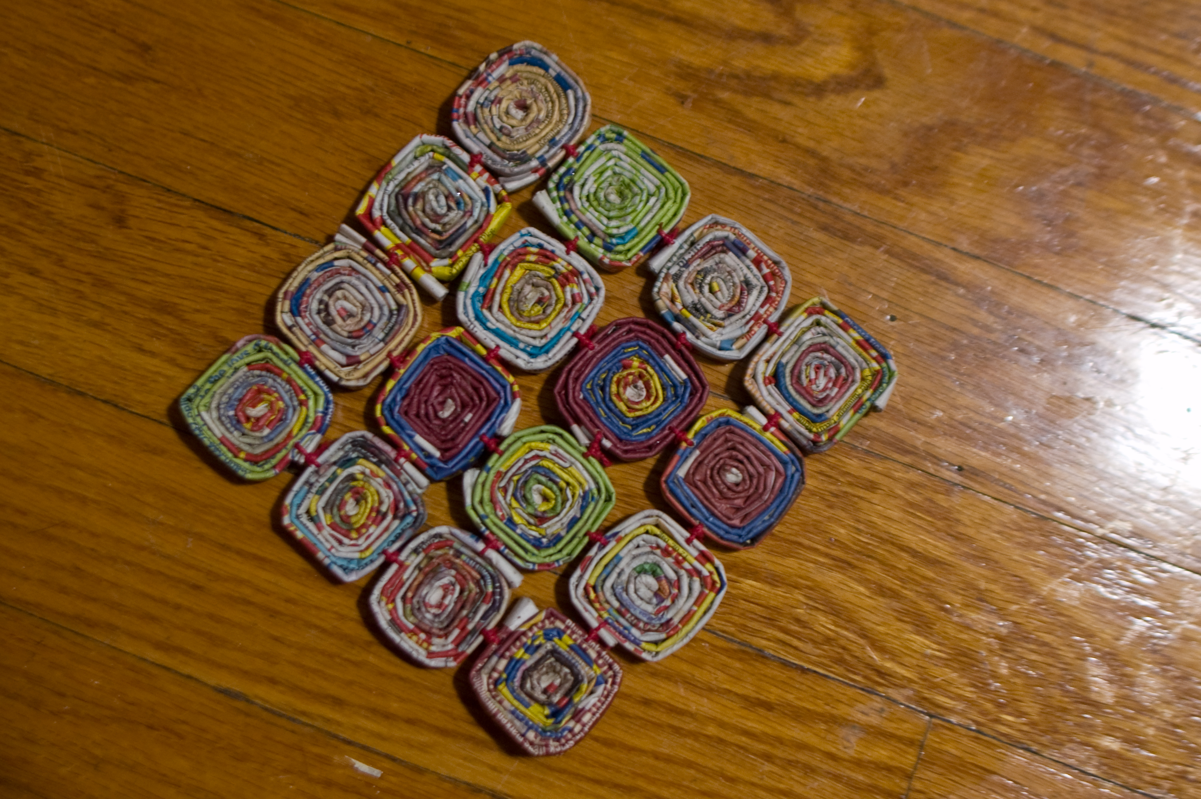 Potholder From Old Newspapers