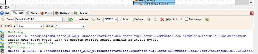 Generate, Compile, and Upload the Arduino Code