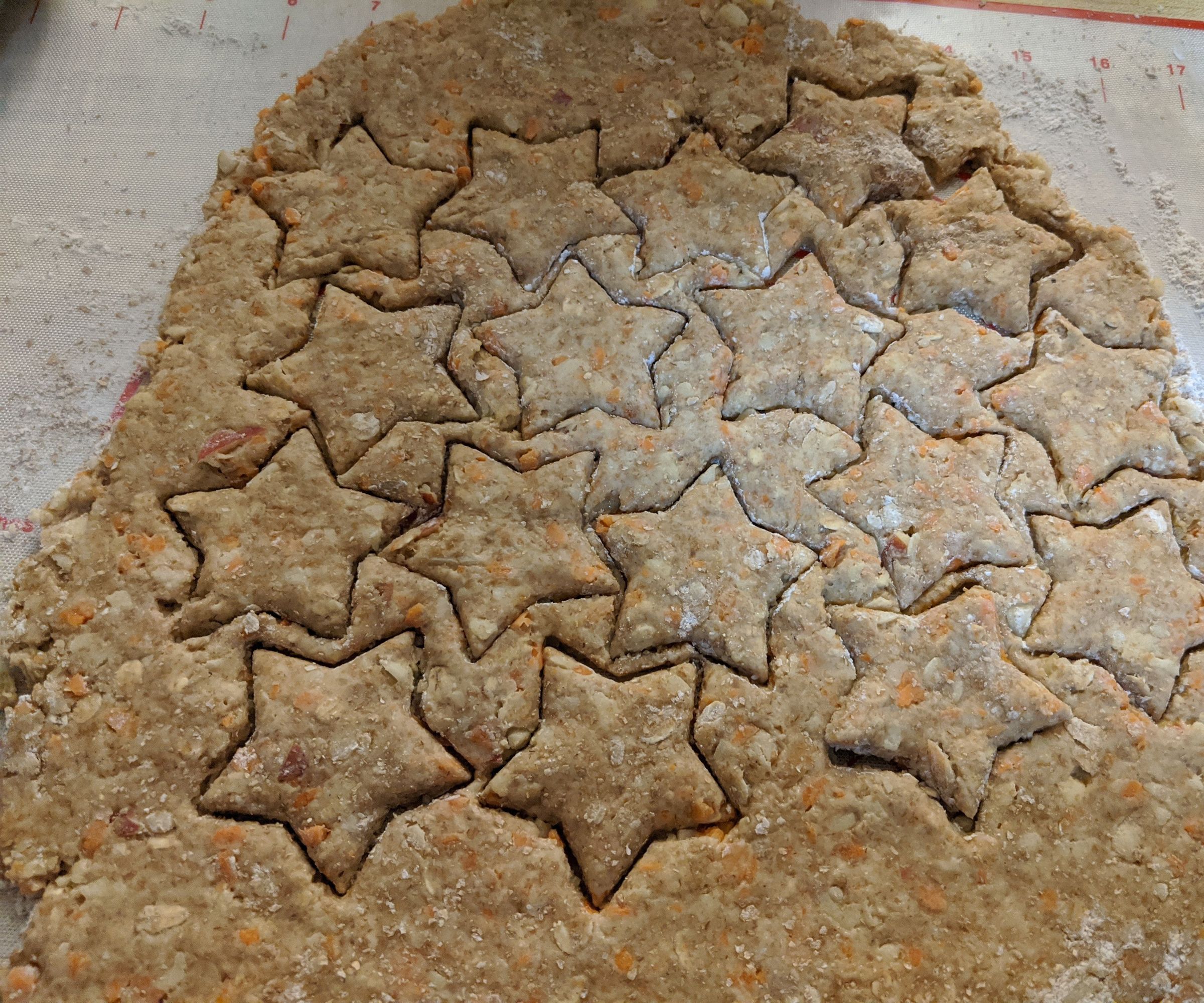 Easy Apple and Carrot Dog Cookies