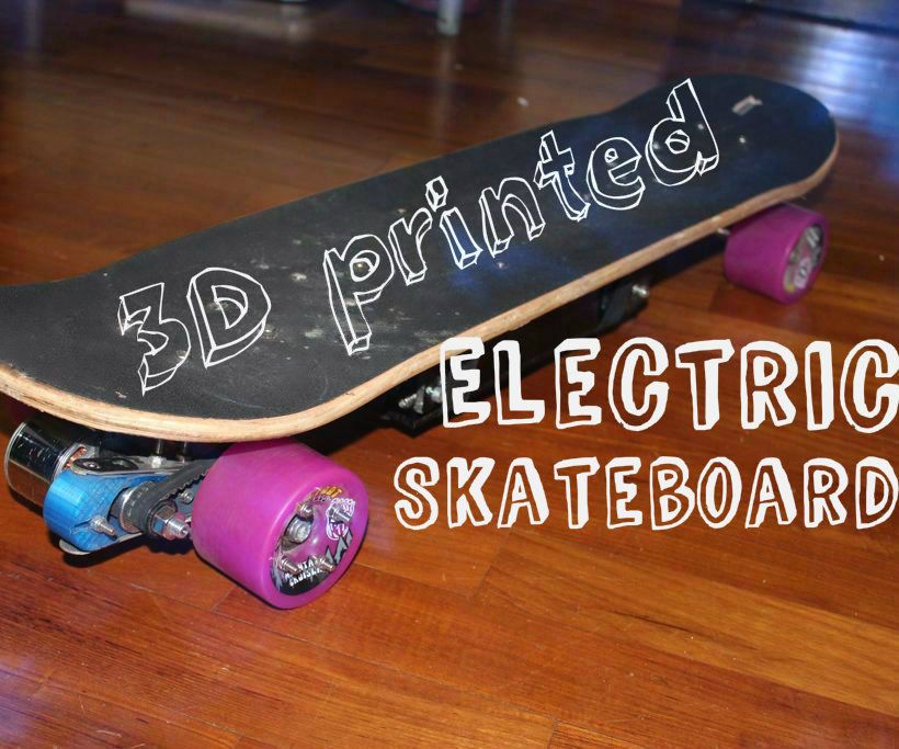 DIY 3D Printed Electric Skateboard With 1500W of Power!