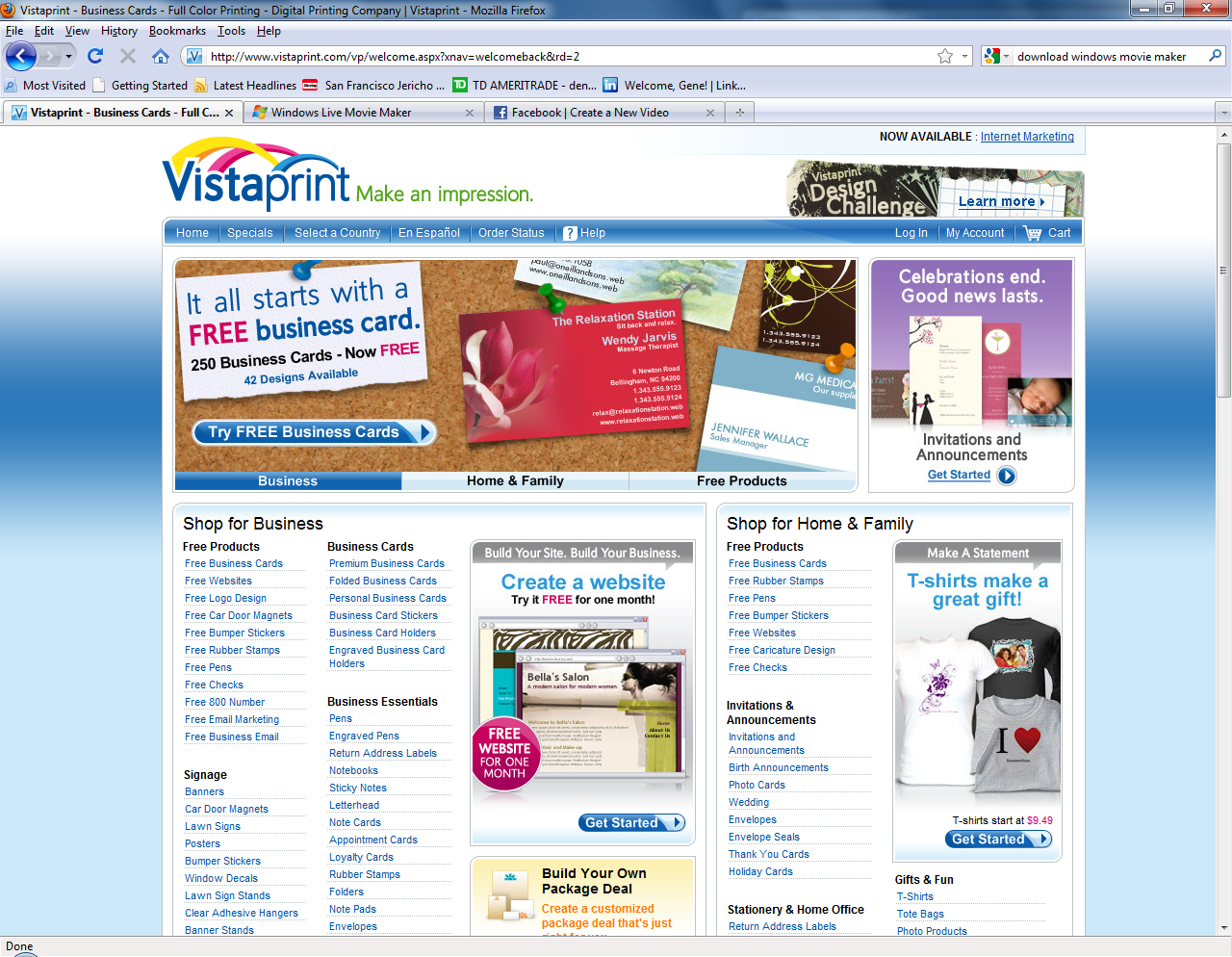 Get Free Premium ( No Ad ) Cards From VistaPrint