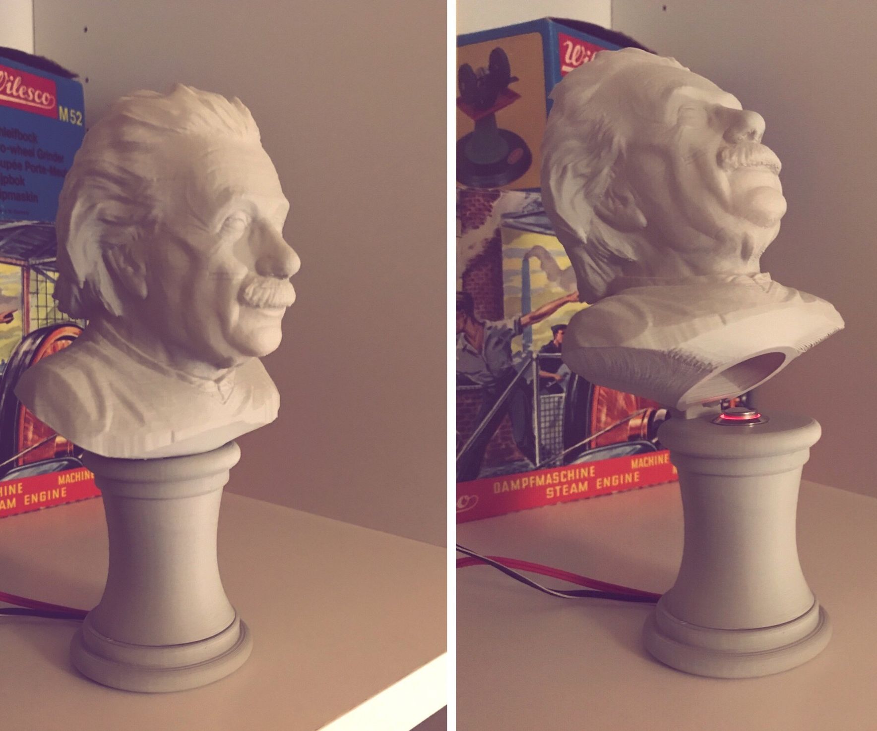 Einstein Bust With Secret Switch