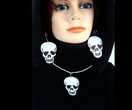 Skull Earrings and Necklace