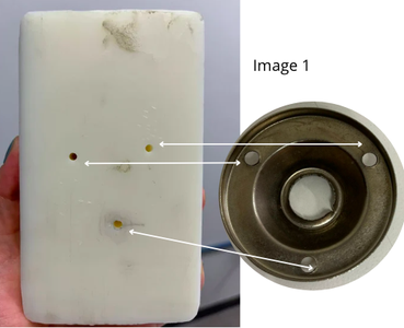 Join Flange, Tube and Nylamid Block for the Pad