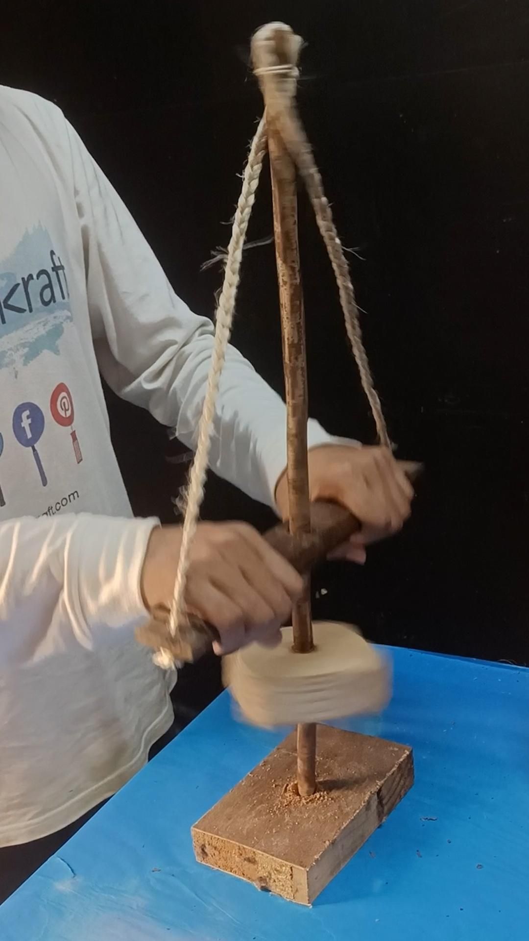 Primitive Fire Starting Tool Using Wooden Stick and Rope : 6 Steps ...