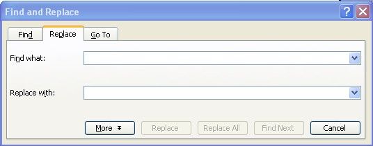 Click Replace Tab