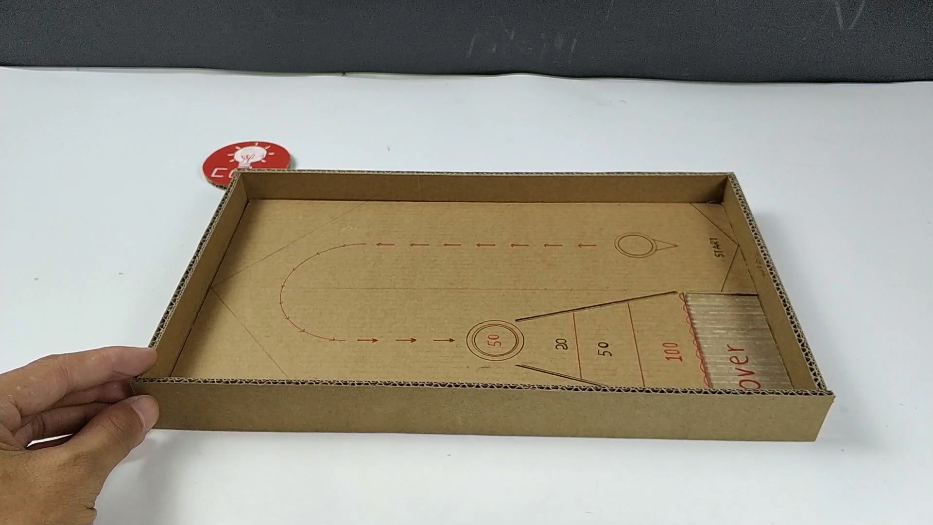Making a Desktop Shuffleboard Game With Cardboard 5 Steps Instructables