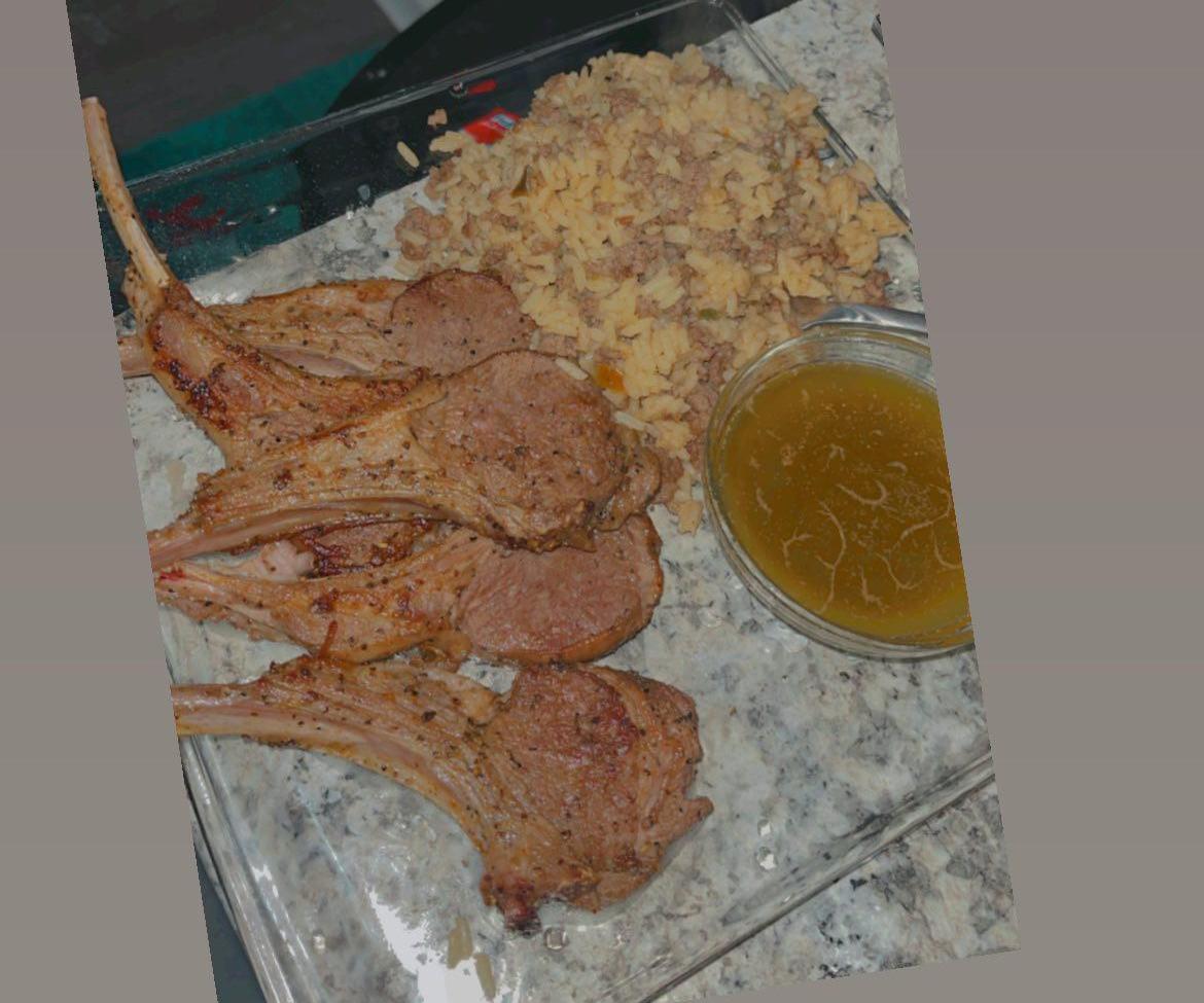 Restaurant Quality Meal at Home Lamb Chops and Dirty Rice With Zip