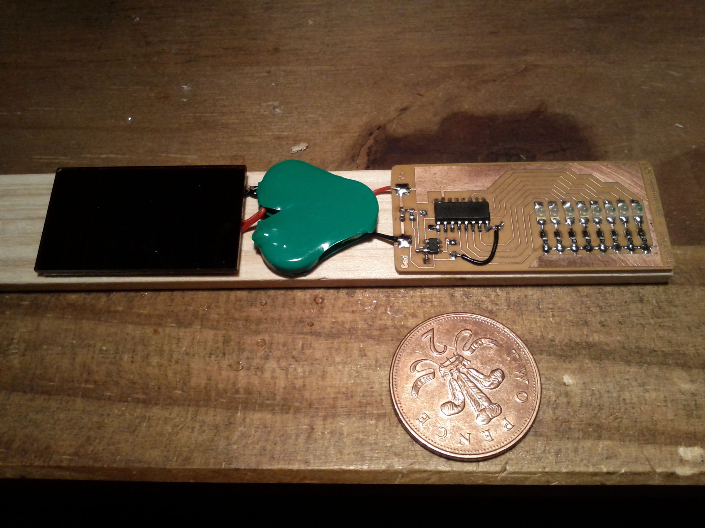 Ultra Low Cost Solar-rechargeable Persistence of Vision Display
