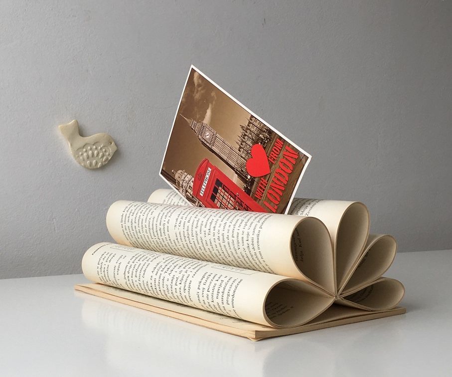 Letter Holder Made From an Old Book