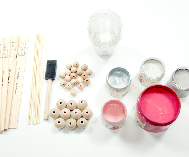 DIY Painted Wooden Bead Garland With Tassels