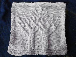 Two Trees Knit Washcloth