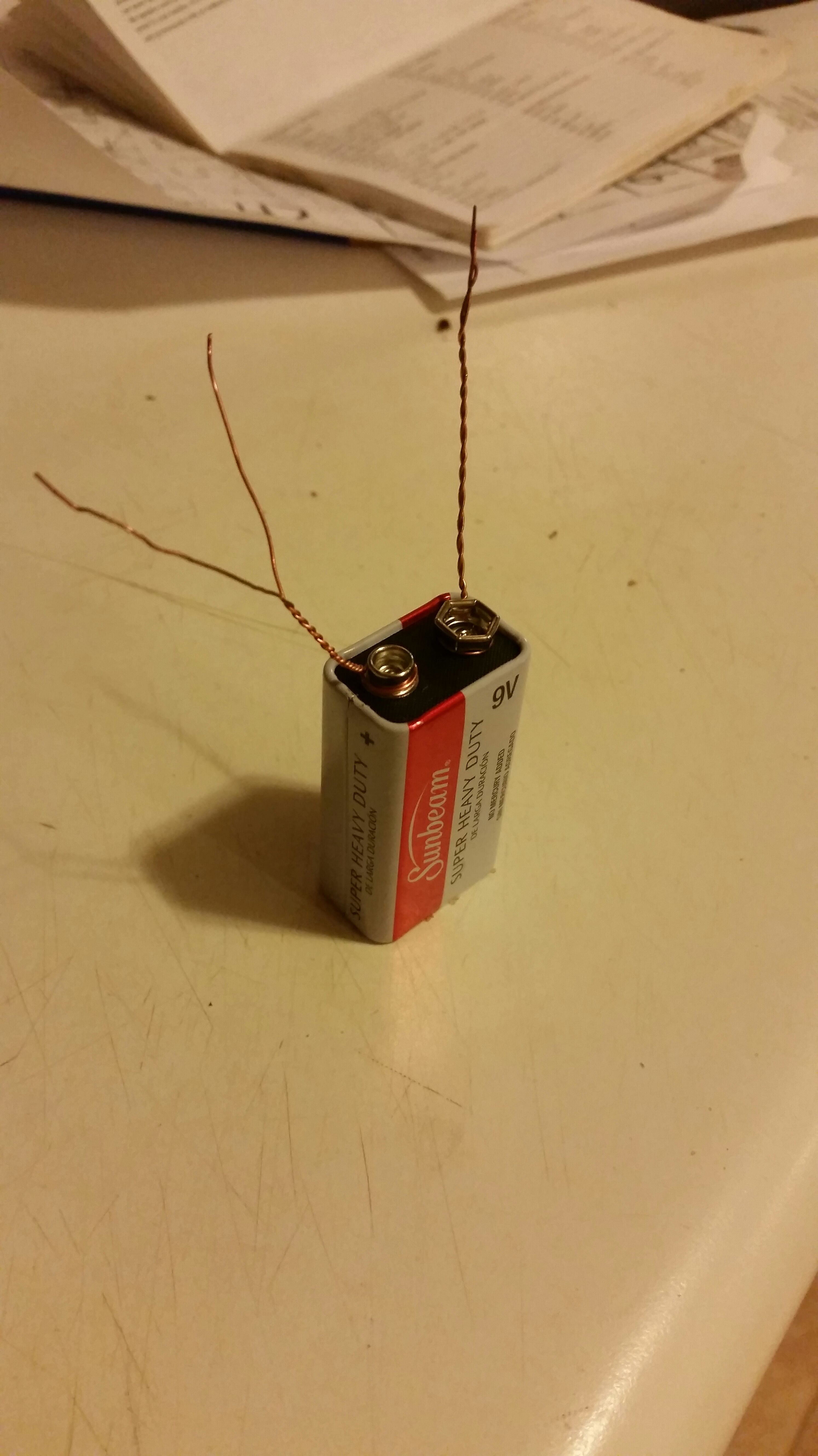 9 Volt Battery Wiring to Test a Condenser Fan