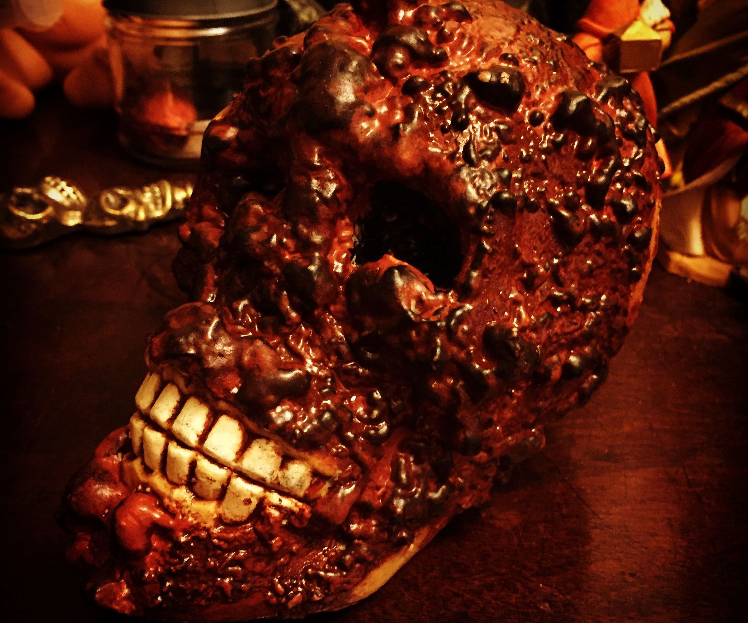 Dollar Store Skull Corpsing With Spray Foam No 1