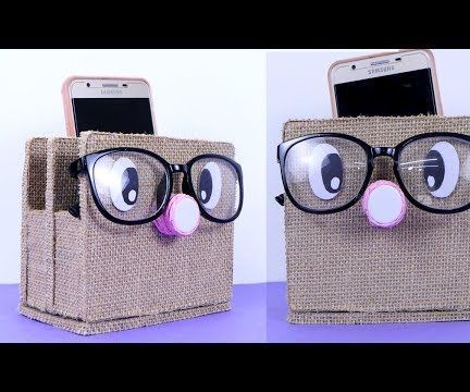 How to Make DIY Specs & Mobile Holder From Jute and Cardboard?