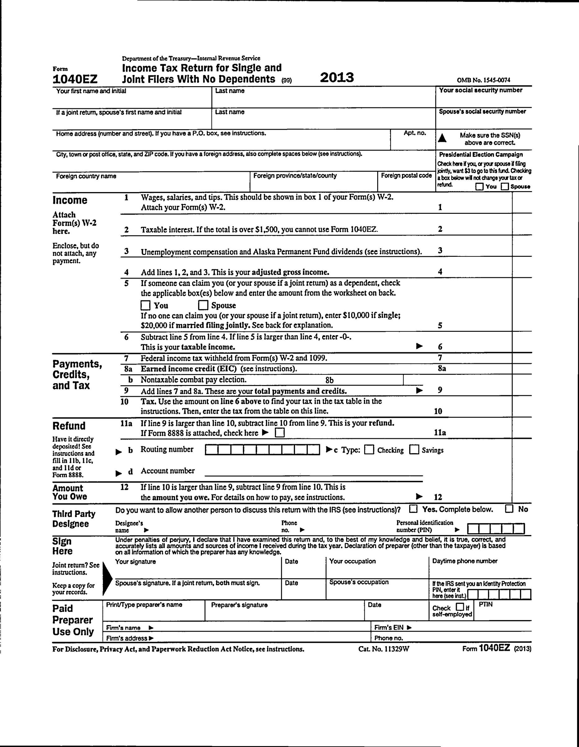 How to Prepare 1040 EZ Tax Return As Student 8 Steps Instructables