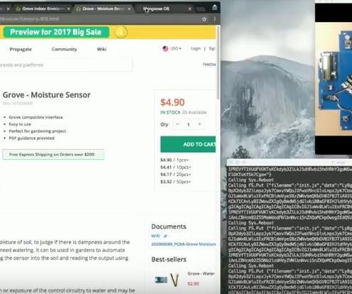 ESP8266 & Seeed Moisture Sensor - Quick Start in 2 Mins